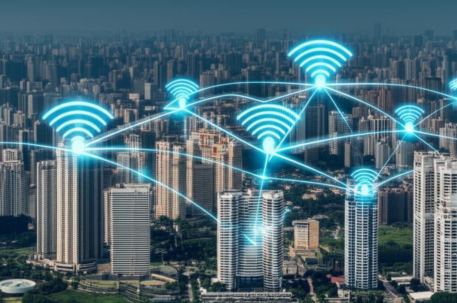 Thành phố tương lai kết nối toàn diện với mạng 5G.
