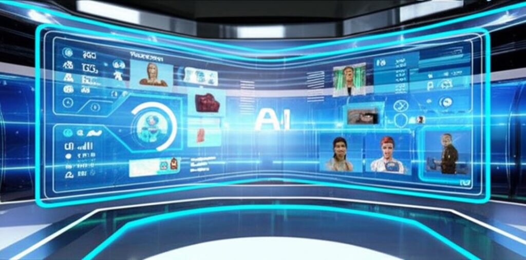 AI Livestream: Nền Tảng Tương Lai Cho Kinh Doanh Trực Tuyến Sôi Động 5 Studio livestream tương lai với AI phân tích khán giả và đề xuất sản phẩm.