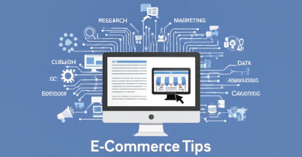 Infographic detailing e-commerce success strategies.