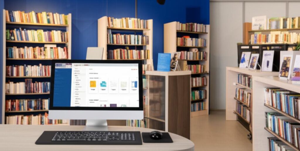 Nhà sách hiện đại tích hợp phần mềm quản lý Ebiz.