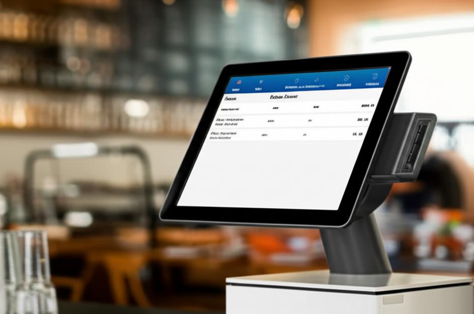 Giao diện phần mềm bán hàng offline trên máy POS tại nhà hàng.
