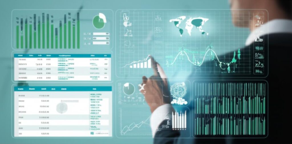 Giải Pháp Tối Ưu Phần Mềm Quản Lý Công Nợ Toàn Diện Cho Doanh Nghiệp 9 Giao diện phần mềm quản lý công nợ hiện đại hiển thị biểu đồ và dữ liệu tài chính.