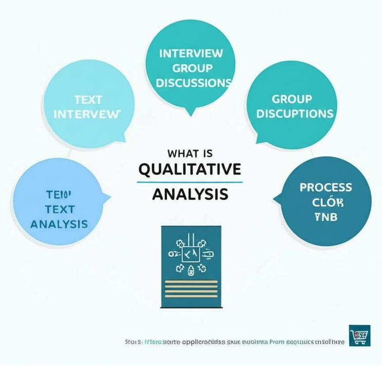 Infographic giới thiệu về phân tích định tính, bao gồm các phương pháp, quy trình và ứng dụng.