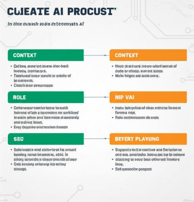 Hướng Dẫn Chi Tiết Cách Tạo Prompt AI Hiệu Quả: Từ Cơ Bản Đến Nâng Cao 6 Infographic về cách tạo prompt AI hiệu quả.