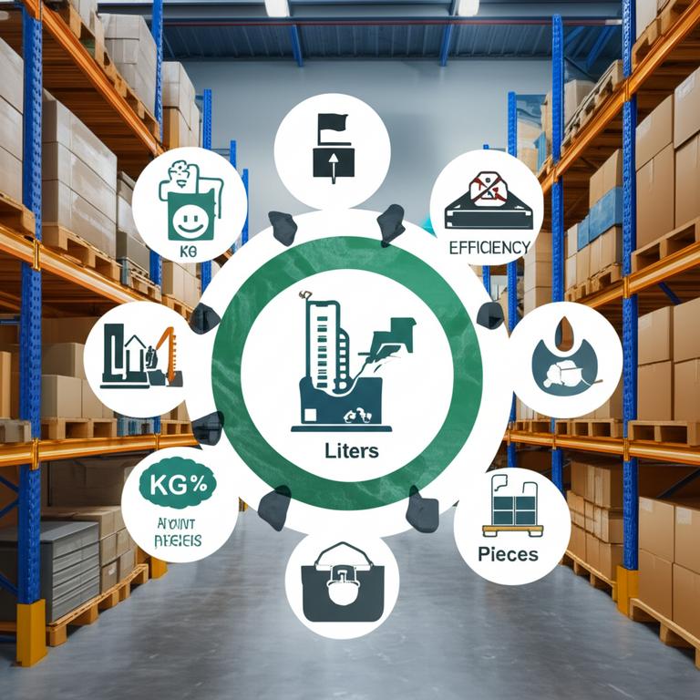 Minh họa trực quan về quản lý kho hàng với đa đơn vị tính.